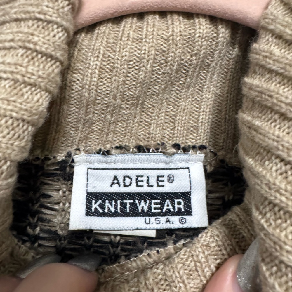 Vintage Leopard Tunic Sweater Adele Knitwear - image 5